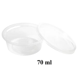 Soyabeger, P2, 70ml, m/lokk, 1000 stk
