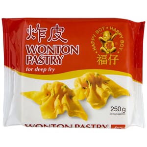 Wonton Pastry, deep fry.Happy Boy 250 g / 48
