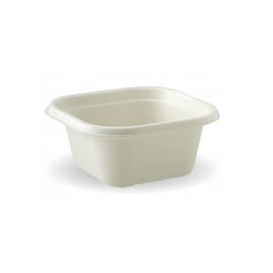 Bagasse, 480ml, Square, 600stk**lokk nr 25690/25691