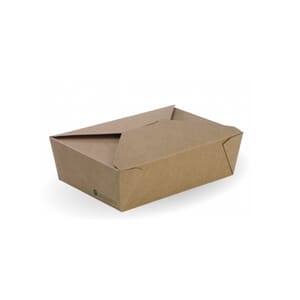 Papir matboks, kraft lunch box, 1200ml, 200stk
