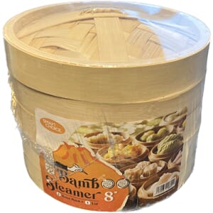 BB Bamboo steamer sett, Hokkien 8", 2 base med 1 lid