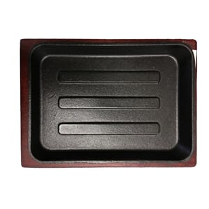Metal ware sizzling plate, rektangel