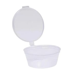 Soyabeger, H-P2, 60ml, m/Hengslet lokk, 600 stk