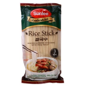 Rice Stick straight 3mm, Sunlee, 400g x 30